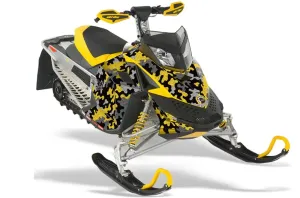 Ski Doo Rev XP Sled Graphic Kit - 2008-2012 Camoplate Yellow