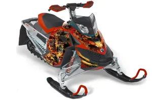 Ski Doo Rev XP Sled Graphic Kit - 2008-2012 Firestorm Red