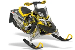 Ski Doo Rev XP Sled Graphic Kit - 2008-2012 Glock Yellow