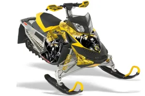 Ski Doo Rev XP Sled Graphic Kit - 2008-2012 Reaper Yellow