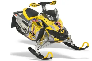 Ski Doo Rev XP Sled Graphic Kit - 2008-2012 T Bomber Yellow