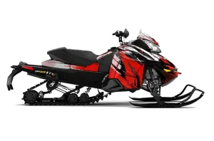 Ski Doo Rev XS Sled Graphic Kit - 2013-2014 Carbon X Red