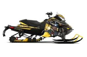 Ski Doo Rev XS Sled Graphic Kit - 2013-2014 Mad Hatter Black