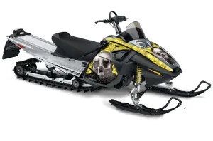 Ski Doo RT Sled Graphic Kit - 2005-2009 Bone Collector Yellow