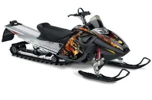 Ski Doo RT Sled Graphic Kit - 2005-2009 Firestorm Black