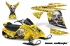 Ski Doo Mini Z Sled Graphic Kit - 2003-2008 Bone Collector Yellow