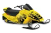 Ski Doo Mini Z Sled Graphic Kit - 2003-2008 Diamond Flames Yellow