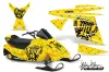 Ski Doo Mini Z Sled Graphic Kit - 2003-2008 Silver Star - Reloaded Yellow