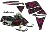 Ski Doo Rev Sled Graphic Kit - 2004-2012 Butterfly Pink
