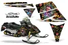 Ski Doo Rev Sled Graphic Kit - 2004-2012 Ed Hardy - Love Kills Black
