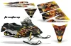 Ski Doo Rev Sled Graphic Kit - 2004-2012 Firestorm Yellow