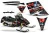 Ski Doo Rev Sled Graphic Kit - 2004-2012 Mad Hatter Red