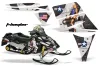 Ski Doo Rev Sled Graphic Kit - 2004-2012 T Bomber Black