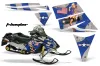 Ski Doo Rev Sled Graphic Kit - 2004-2012 T Bomber Blue