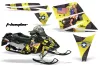 Ski Doo Rev Sled Graphic Kit - 2004-2012 T Bomber Yellow