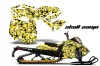 Ski Doo Rev XM Summit Sled Graphic Kit - 2013-2016 Skull Camo Yellow