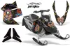 Ski Doo Rev XP Sled Graphic Kit - 2008-2012 Ed Hardy - Pirates Black