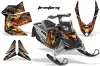 Ski Doo Rev XP Sled Graphic Kit - 2008-2012 Firestorm Black