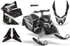 Ski Doo Rev XP Sled Graphic Kit - 2008-2012 Glock Black