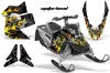 Ski Doo Rev XP Sled Graphic Kit - 2008-2012 Motorhead Black