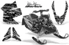 Ski Doo Rev XP Sled Graphic Kit - 2008-2012 Silver Star - Silverhaze Black