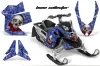 Ski Doo Rev XP Sled Graphic Kit - 2008-2012 Bone Collector Blue