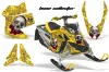 Ski Doo Rev XP Sled Graphic Kit - 2008-2012 Bone Collector Yellow
