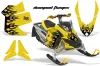 Ski Doo Rev XP Sled Graphic Kit - 2008-2012 Diamond Flames Yellow
