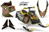 Ski Doo Rev XP Sled Graphic Kit - 2008-2012 Ed Hardy - Pirates Yellow