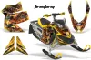 Ski Doo Rev XP Sled Graphic Kit - 2008-2012 Firestorm Yellow