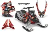 Ski Doo Rev XP Sled Graphic Kit - 2008-2012 Mad Hatter Red