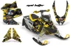 Ski Doo Rev XP Sled Graphic Kit - 2008-2012 Mad Hatter Yellow