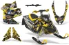 Ski Doo Rev XP Sled Graphic Kit - 2008-2012 Mad Hatter Yellow