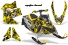 Ski Doo Rev XP Sled Graphic Kit - 2008-2012 Motorhead Yellow