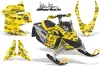Ski Doo Rev XP Sled Graphic Kit - 2008-2012 Silver Star - Silverhaze Yellow