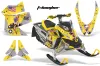 Ski Doo Rev XP Sled Graphic Kit - 2008-2012 T Bomber Yellow