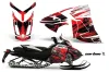 Ski Doo Rev XR Sled Graphic Kit - 2009-2015 Carbon X Red