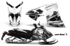 Ski Doo Rev XR Sled Graphic Kit - 2009-2015 Carbon X White