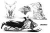 Ski Doo Rev XR Sled Graphic Kit - 2009-2015 Deaden White