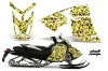 Ski Doo Rev XR Sled Graphic Kit - 2009-2015 Skull Camo Yellow