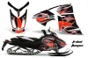 Ski Doo Rev XR Sled Graphic Kit - 2009-2015 Tribal Flames Red