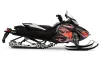 Ski Doo Rev XR Sled Graphic Kit - 2009-2015 Tribal Flames Red