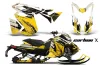 Ski Doo Rev XS Sled Graphic Kit - 2013-2014 Carbon X Yellow