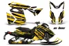 Ski Doo Rev XS Sled Graphic Kit - 2013-2014 In Line Yellow