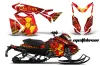 Ski Doo Rev XS Sled Graphic Kit - 2013-2014 Meltdown Red