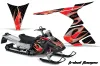 Ski Doo RT Sled Graphic Kit - 2005-2009 Tribal Flames Red