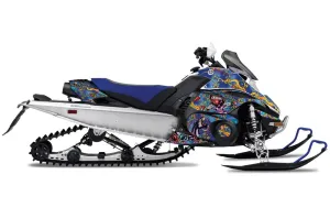 Yamaha FX Nytro Sled Graphic Kit - 2008-2014 Ed Hardy - Love Kills Blue