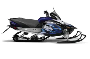 Yamaha Vector RS Sled Graphic Kit - 2012-2016 Carbon X Blue