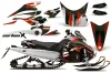 Yamaha FX Nytro Sled Graphic Kit - 2008-2014 Carbon X Red