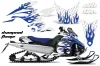 Yamaha FX Nytro Sled Graphic Kit - 2008-2014 Diamond Flame Blue
